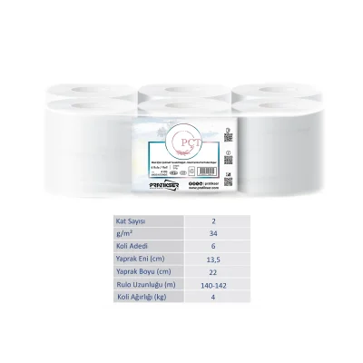 PÇT - Maxi Centre Pull Enmotion Toilet Paper - 2Ply - 4 Kg/6 Rolls