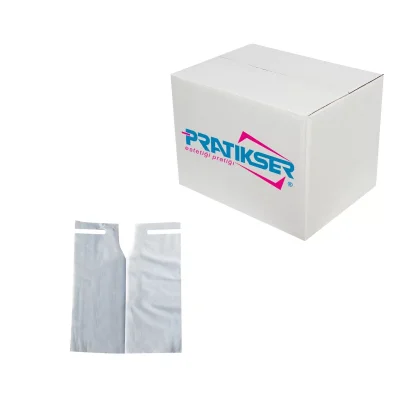 Pratikser Disposable Patient Apron White - 50x60cm - Box