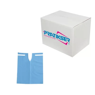 Pratikser Disposable Patient Apron Blue - 50x60cm - Box
