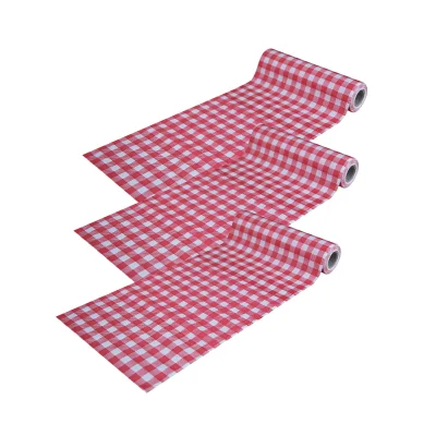 Pratikser Disposable Tablecloth Red - 100x120cm - 3 Rolls
