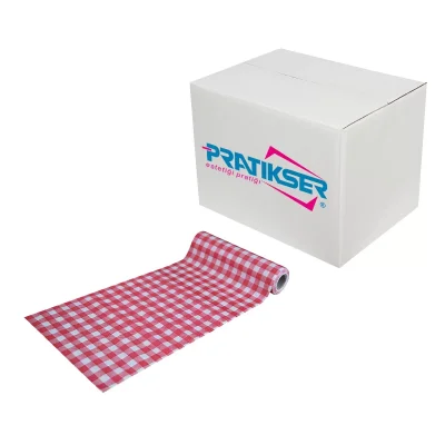 Pratikser Disposable Tablecloth Red - 100x80cm - Box
