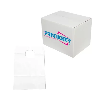 Pratikser Disposable Apron with Tie at Neck - 100x140cm - 50Pcs/Roll - Box