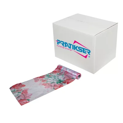 Pratikser Disposable Polyethylene Tablecloth Rose - 80x100cm - 25Pcs/Roll - Box