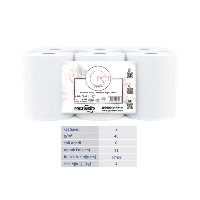 PÇT - Enmotion Paper Towel - 2Ply - 4 Kg/6 Rolls