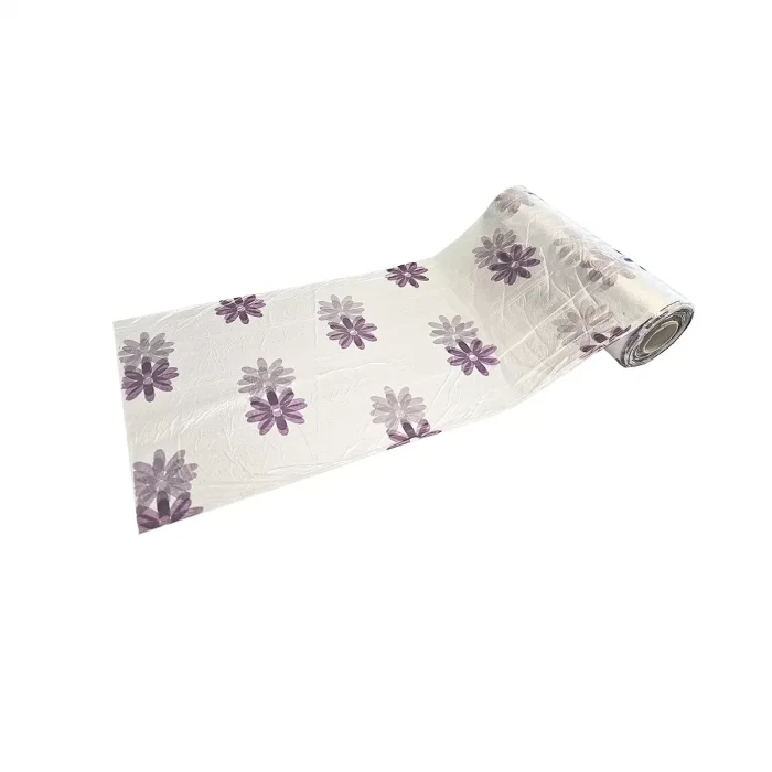 Pratikser Disposable Polyethylene Tablecloth Daisy - 100x120cm - 25Pcs/Roll - Box