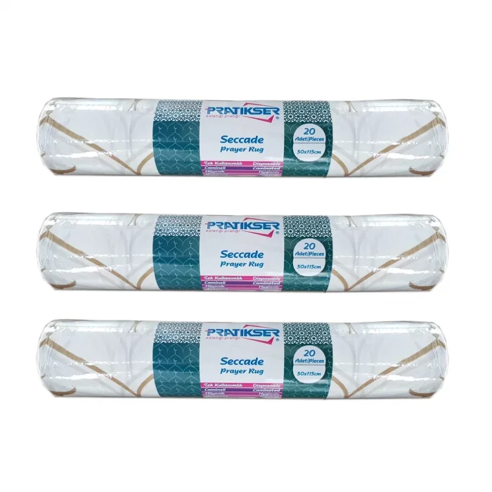 Pratikser Disposable Prayer Rug Crescent - 50x115cm - 3 Rolls