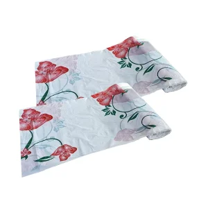 Pratikser Disposable Polyethylene Tablecloth Rose - 80x100cm - 50Pcs/Roll