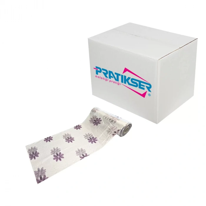 Pratikser Disposable Polyethylene Tablecloth Daisy - 120x150cm - 50Pcs/Roll - Box