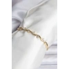 Zikzak Model Pirinç Gold Renk Bileklik