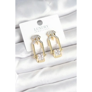 Pirinç Gold Renk Vintage Kadın Küpe