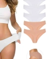 5 Adet Kadın Dikişsiz Lazer Kesim Esnek İz Yapmayan Külot S3