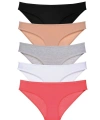 5 Adet Süper Eko Set Likralı Kadın Slip Külot Siyah Ten Gri Beyaz Fuşya