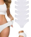 6 Adet Kadın Dikişsiz Lazer Kesim Esnek İz Yapmayan Külot Beyaz