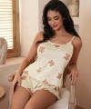 Ayıcık Desenli Askılı Şortlu Pijama Takımı