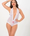 Beyaz Dantel Bodysuit - 924