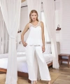 Dantelli Ve Dekolteli Saten Pijama Takımı