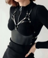 Deri Harness Büstiyer, Şık Deri Korse - Brf872