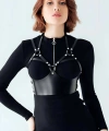 Deri Harness Büstiyer, Şık Deri Korse - Brf872