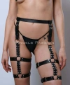 Deri Kemer Bacak Harness, Perçin Detaylı Deri Bacak Jartiyer - Brf862
