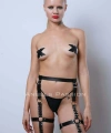 Deri Kemer Bacak Harness, Perçin Detaylı Deri Bacak Jartiyer - Brf862