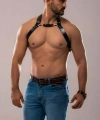 Erkek Deri Göğüs Harness - Brfm139