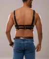 Erkek Deri Seksi Göğüs Harness - Brfm138