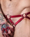 Erkek Külot Seksi Lastik Harness Ve Bileklik - Brfm67