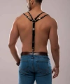 Erkek Omuzdsan Askılı Deri Harness - Brfm140