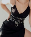 Halka Ve Zincir Detaylı Şık Deri Kemer - Brf825