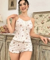 Kadın Ayıcık Desenli Şortlu Pijama Takımı Rahat Ve Şık Ev Giyim Seti