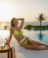 Kadın Fosforlu Yandan Bağlamalı Bikini Mayo Takımı