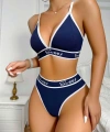 Kadın Lacivert Love Yazılı Mayo Bikini 5160