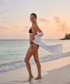 Kadın Siyah Pedli Fiyonklu Bağlamalı Bikini Takımı