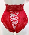 Kırmızı Dantelli Yüksek Bel Külot Venüs-k1011