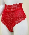 Kırmızı Dantelli Yüksek Bel Külot Venüs-k1011