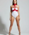 Kırmızı Kadın Kemer Suni Deri Vücut Korse Aksesuarı - Brf1237