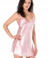 Pembe Kısa Saten Gecelik 8105