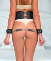 Sık Deri Korse Kelepçe Ve Tasma Takım Harness - Brf1025