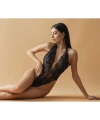 Siyah Dantelli Fantezi Bodysuit - 857