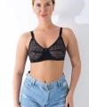 Siyah Dantelli Toparlayıcı Sütyen - 506