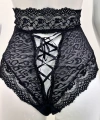 Siyah Dantelli Yüksek Bel Külot Venüs-k1013