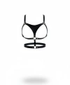Siyah Göğüs Harness Deri O-ring Detaylı - Brf1388