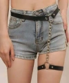Zincirli Ayarlanabilir Şık Deri Jartiyer Harness - Brf961