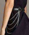 Zincirli Ayarlanabilir Şık Deri Kemer Harness - Brf729