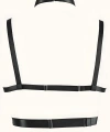 Zincirli Seksi Lastik Göğüs Harness - Brf926