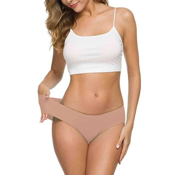 7 Adet Kadın Dikişsiz Lazer Kesim Esnek İz Yapmayan Külot S2