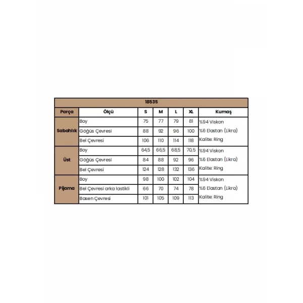 Dantelli Önü Düğmeli Hamile Lohusa 3lü Viskon Pijama Takımı