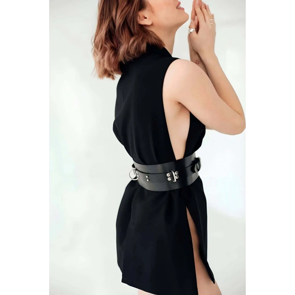 Deri Elbise Kemeri, Şık Deri Korse Kemer - Brf875