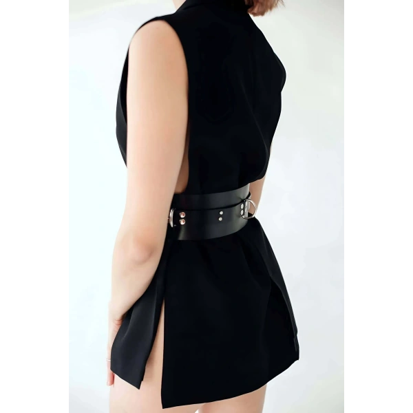 Deri Elbise Kemeri, Şık Deri Korse Kemer - Brf875