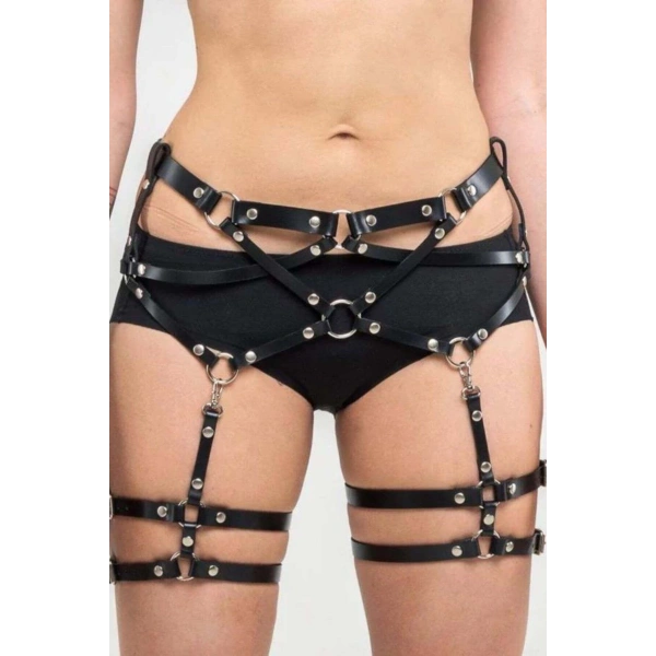Deri Fantazi Jartiyer Harness - Brf876